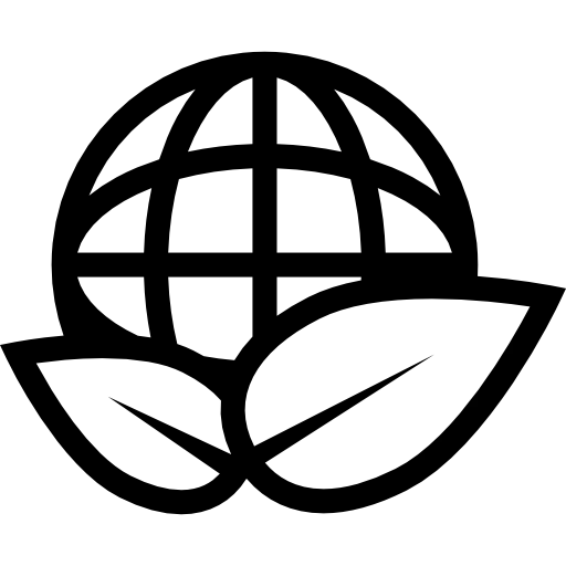 World and leaves icon
